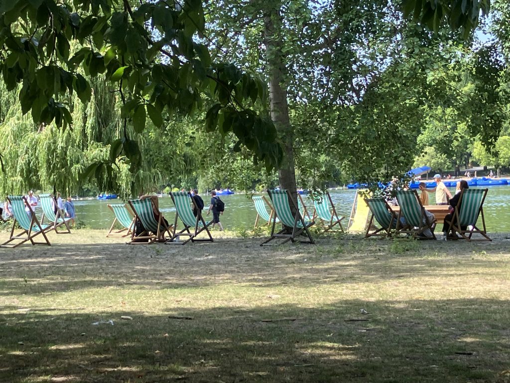 Deck chairs in Hyde Park