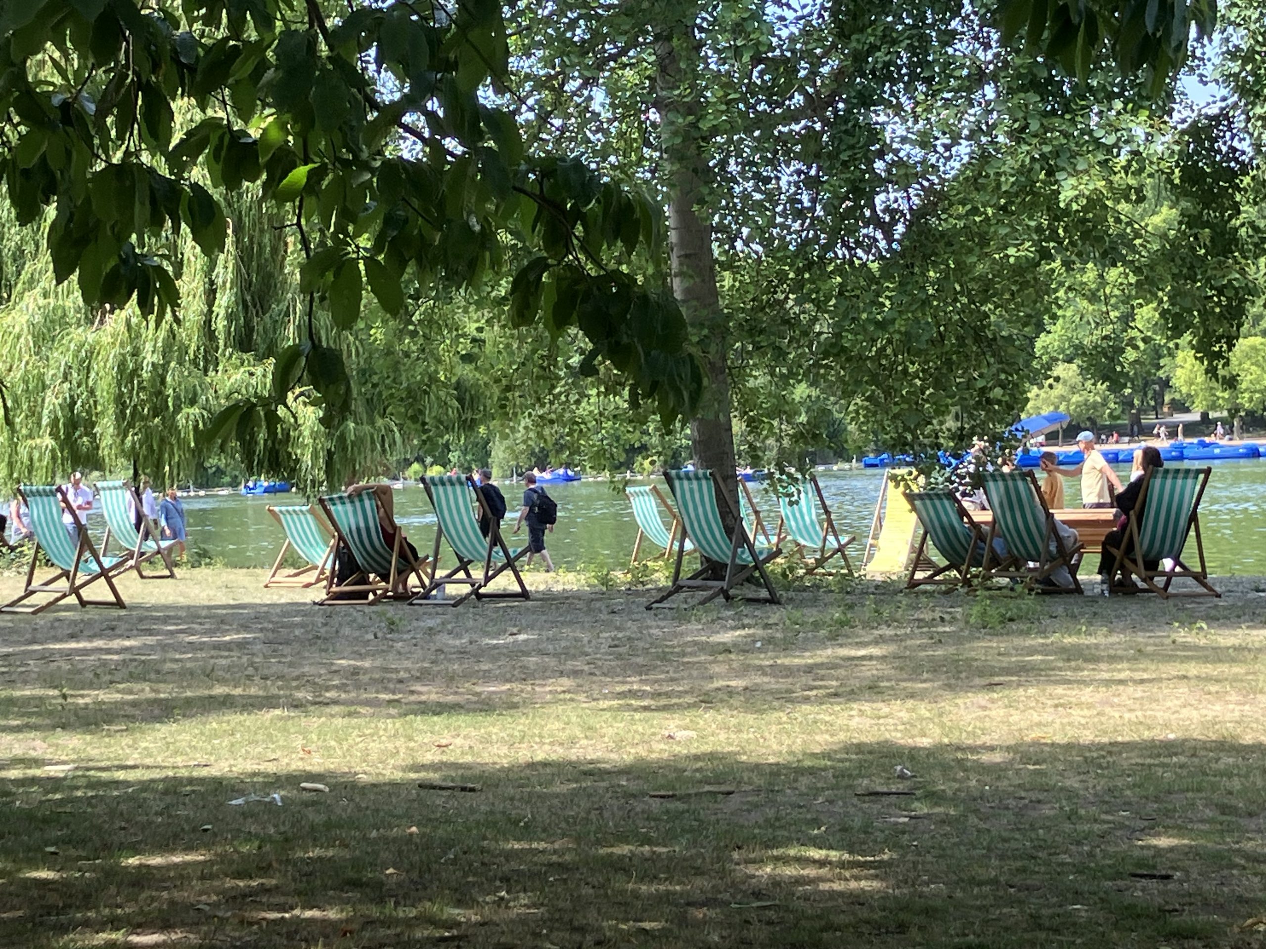 Deck chairs in Hyde Park